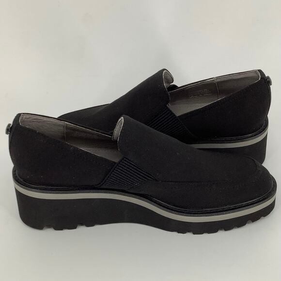 Donald Pliner Size 5M Black Trudie Slip On Platform Wedge Loafers Shoes OS12-7 - Picture 4 of 10